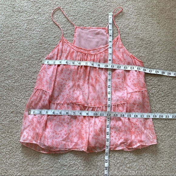 DVF Silk Baylee Layered Coral Tank Top—SZ. Sm - Picture 16 of 16